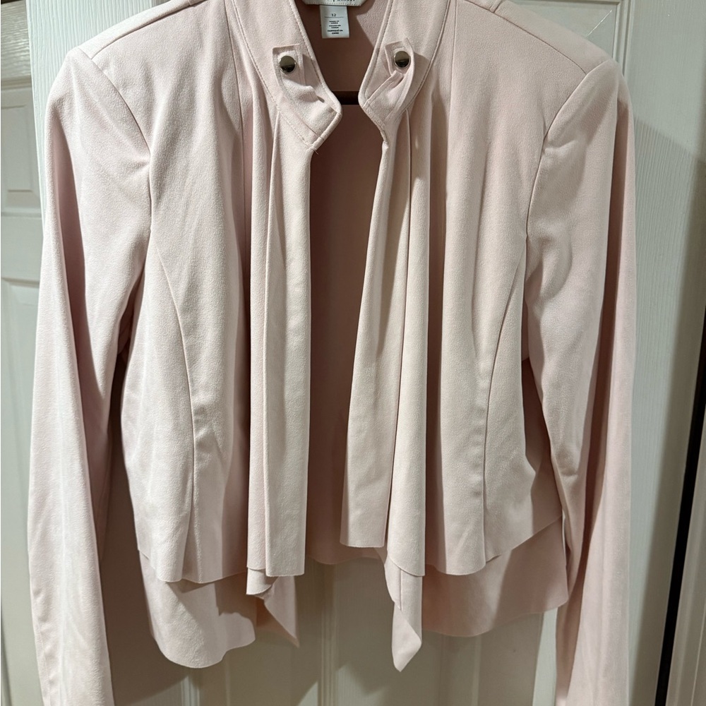 White House Black Market Pink Blazer with Streamlined Design